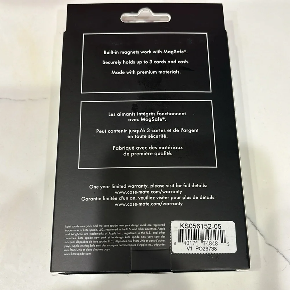 Kate Spade x Target Black/White Magnetic Wallet